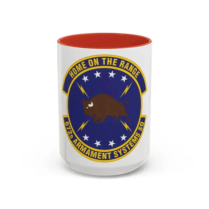 672d Armament Systems Squadron (U.S. Air Force) Accent Coffee Mug 15oz Red - Go Mug Yourself