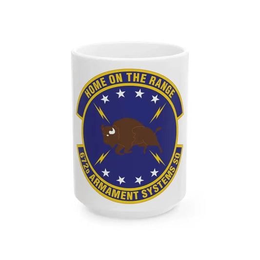 672d Armament Systems Squadron (U.S. Air Force) White Coffee Mug 15oz - Go Mug Yourself