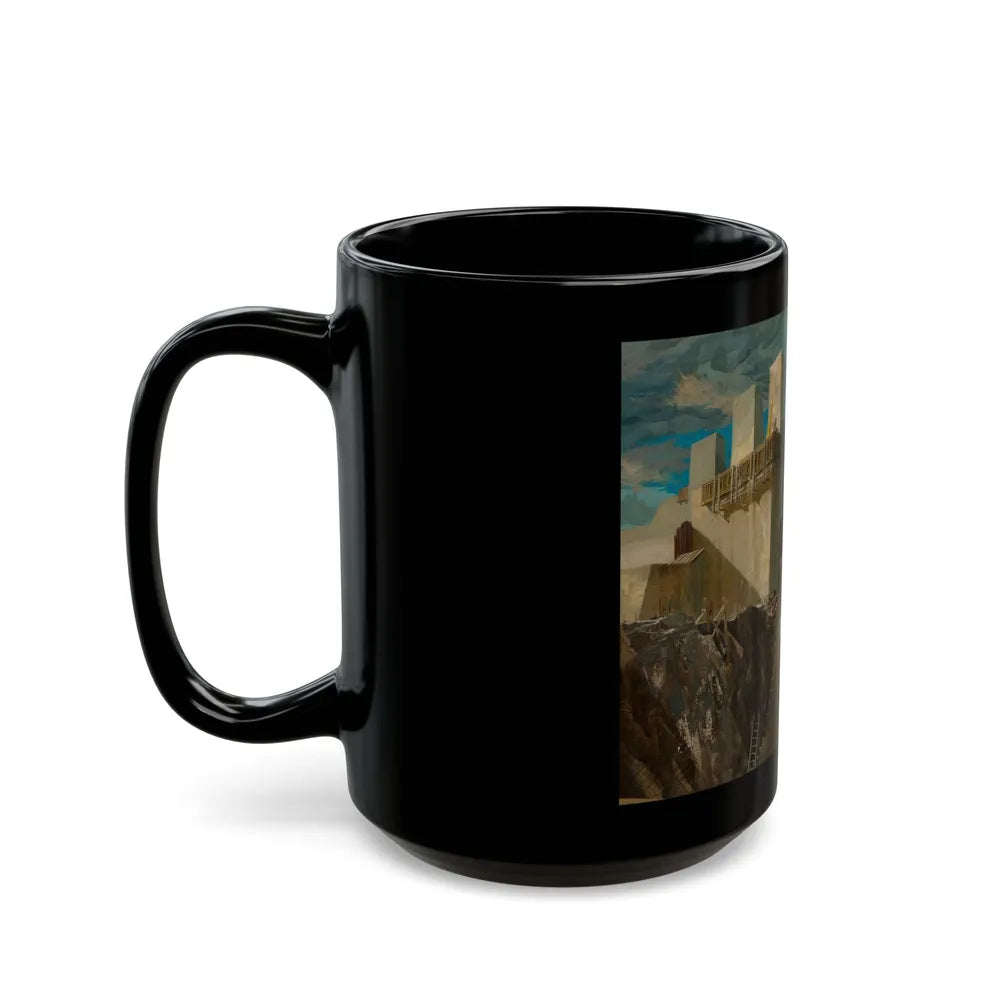 Dam Building, United Engineers & Constructors Inc., advertisement - Black Coffee Mug-Go Mug Yourself