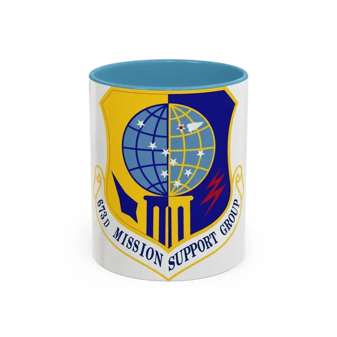 673 Mission Support Group PACAF (U.S. Air Force) Accent Coffee Mug 11oz Light Blue - Go Mug Yourself