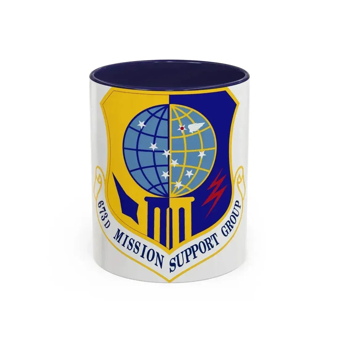673 Mission Support Group PACAF (U.S. Air Force) Accent Coffee Mug 11oz Navy - Go Mug Yourself