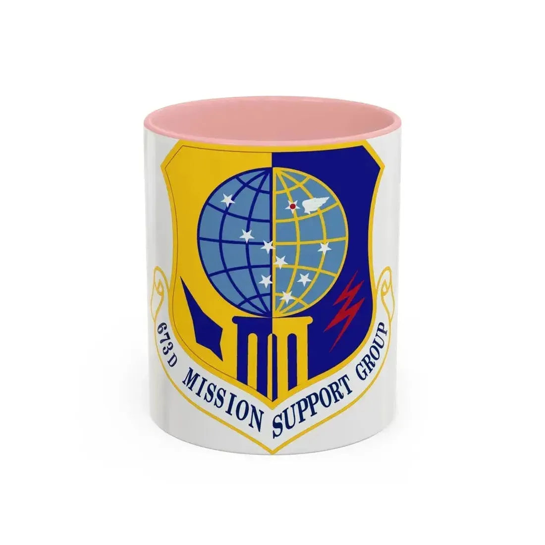 673 Mission Support Group PACAF (U.S. Air Force) Accent Coffee Mug 11oz Pink - Go Mug Yourself