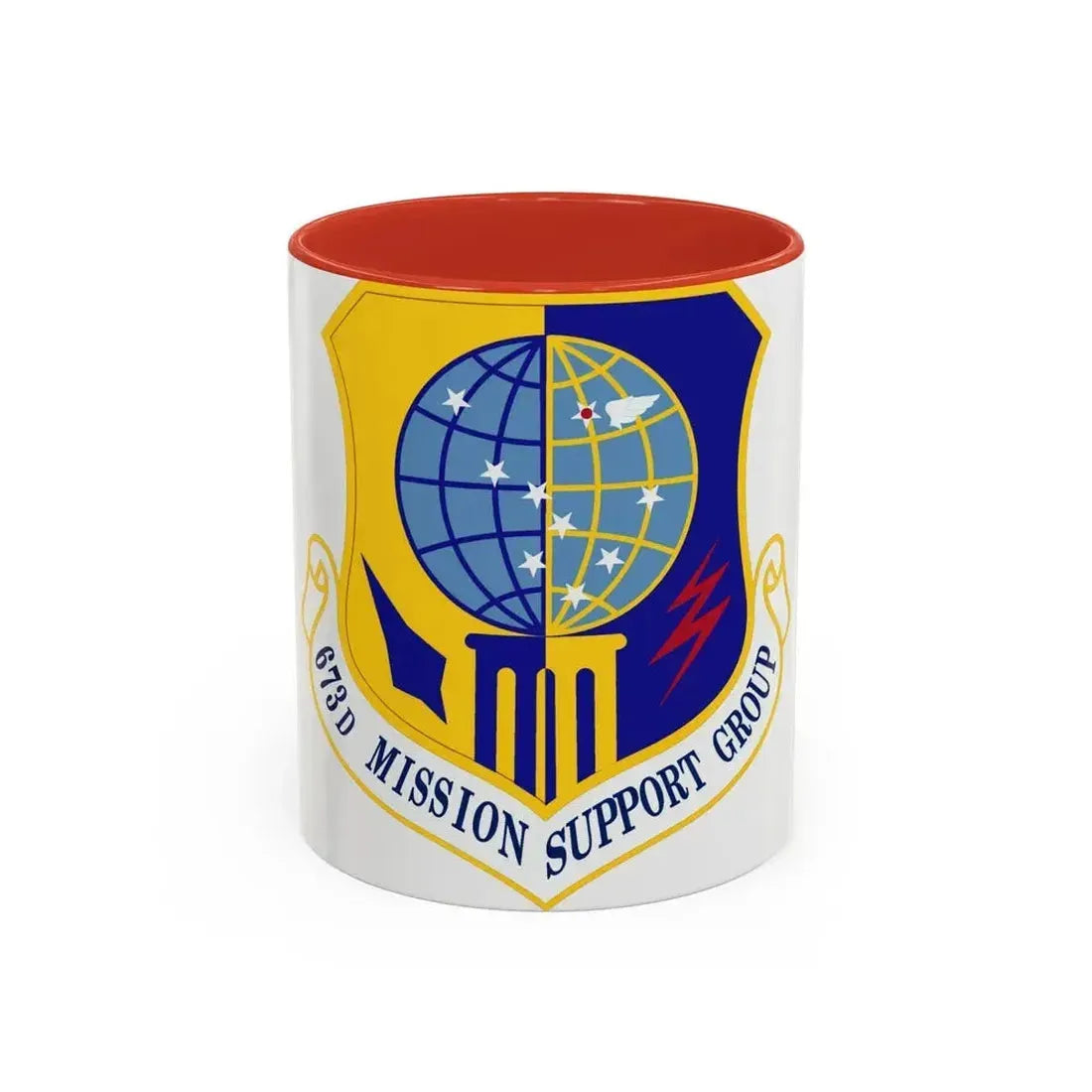 673 Mission Support Group PACAF (U.S. Air Force) Accent Coffee Mug 11oz Red - Go Mug Yourself