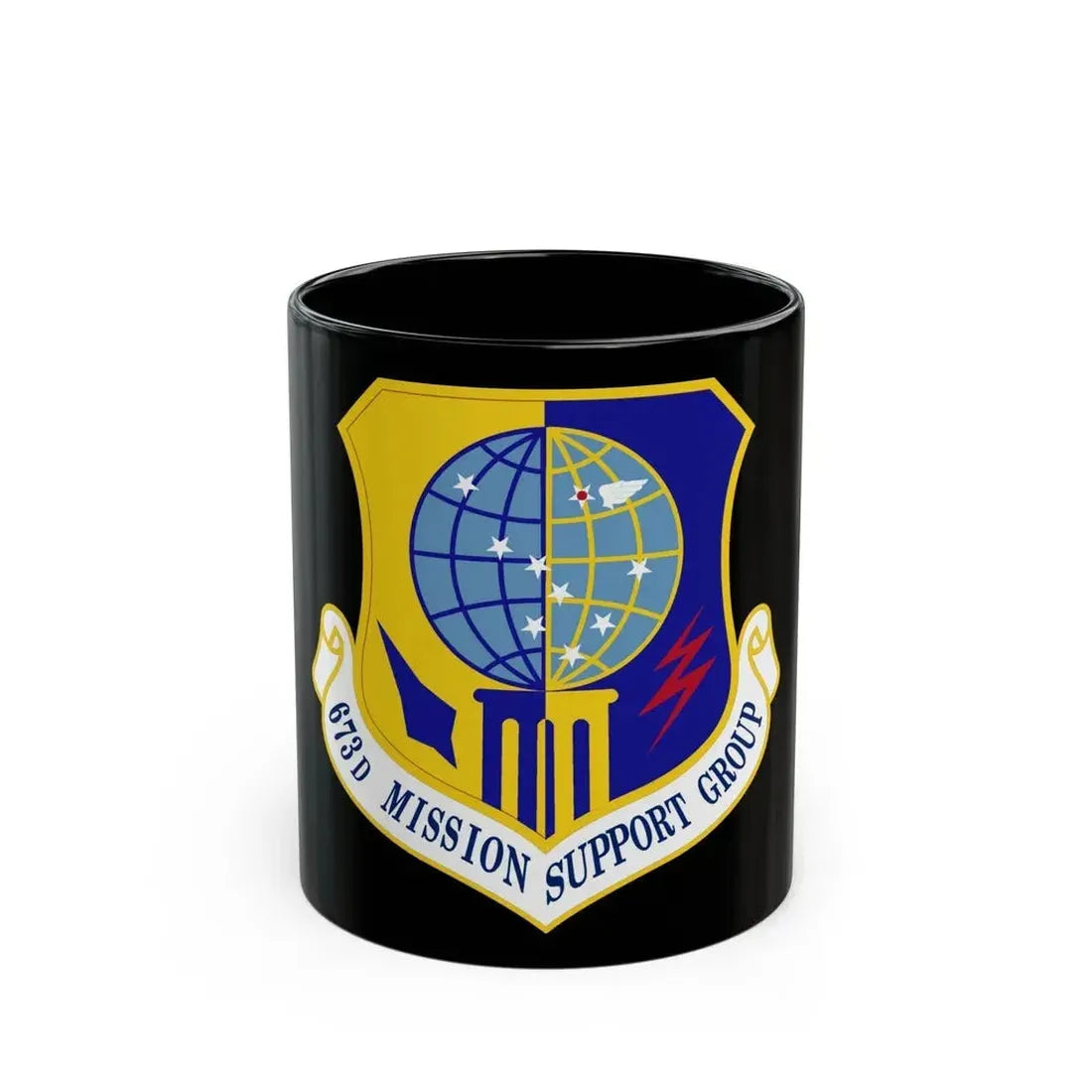 673 Mission Support Group PACAF (U.S. Air Force) Black Coffee Mug 11oz - Go Mug Yourself