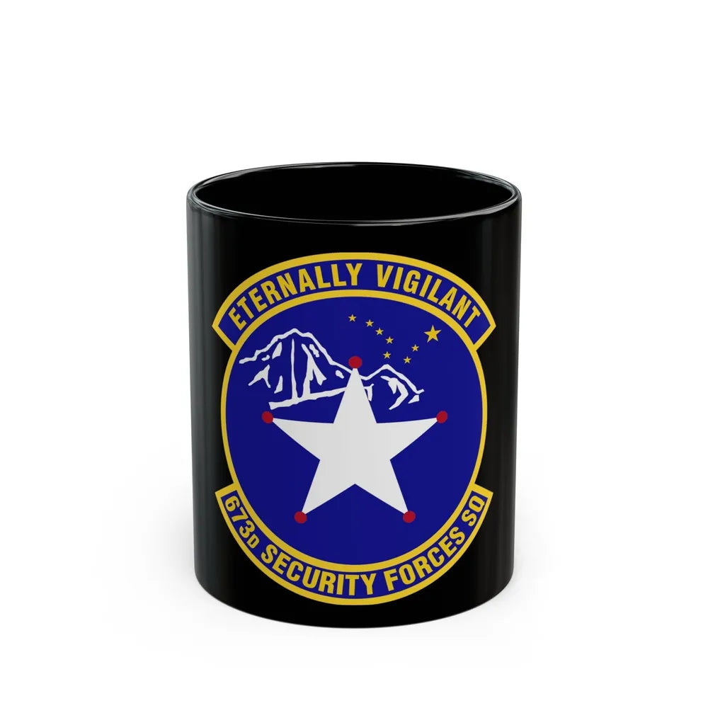 673 Security Forces Squadron PACAF (U.S. Air Force) Black Coffee Mug-11oz-Go Mug Yourself