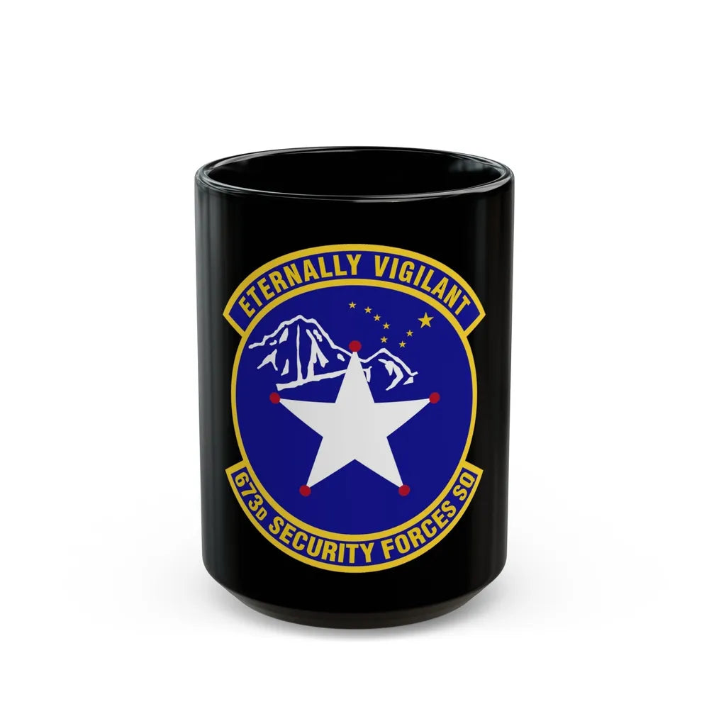 673 Security Forces Squadron PACAF (U.S. Air Force) Black Coffee Mug-15oz-Go Mug Yourself