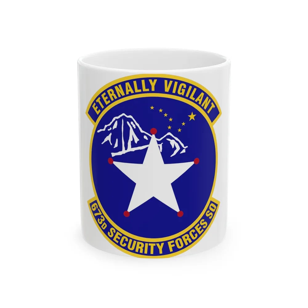 673 Security Forces Squadron PACAF (U.S. Air Force) White Coffee Mug-11oz-Go Mug Yourself