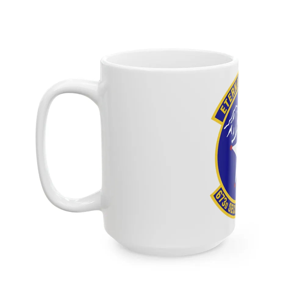 673 Security Forces Squadron PACAF (U.S. Air Force) White Coffee Mug-Go Mug Yourself