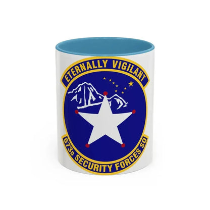 673 Security Forces Squadron PACAF (U.S. Air Force) Accent Coffee Mug 11oz Light Blue - Go Mug Yourself