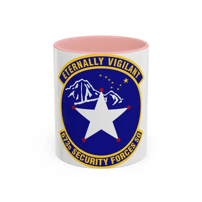673 Security Forces Squadron PACAF (U.S. Air Force) Accent Coffee Mug 11oz Pink - Go Mug Yourself