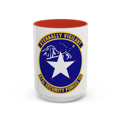 673 Security Forces Squadron PACAF (U.S. Air Force) Accent Coffee Mug 15oz Red - Go Mug Yourself