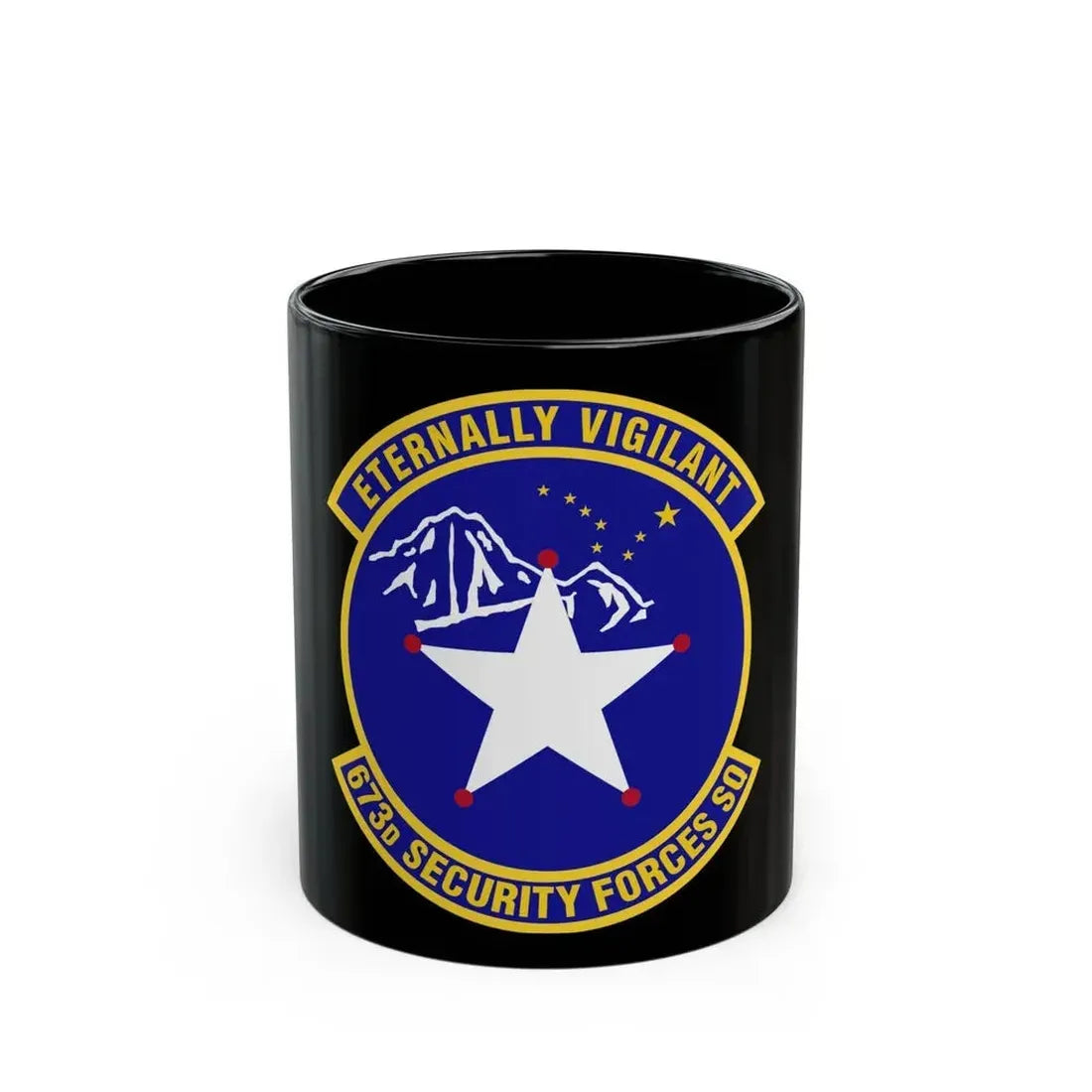 673 Security Forces Squadron PACAF (U.S. Air Force) Black Coffee Mug 11oz - Go Mug Yourself