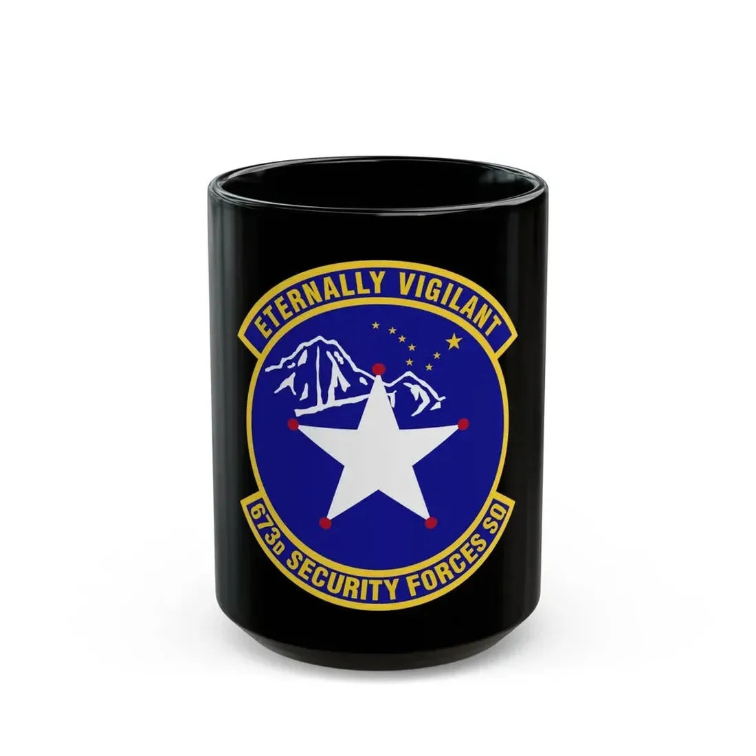 673 Security Forces Squadron PACAF (U.S. Air Force) Black Coffee Mug 15oz - Go Mug Yourself