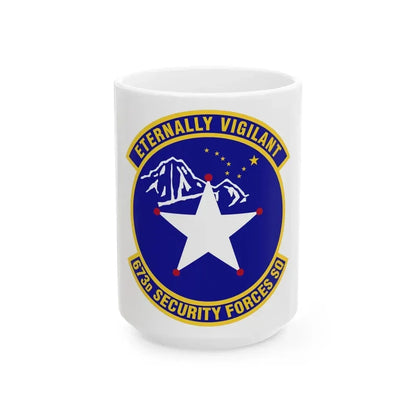 673 Security Forces Squadron PACAF (U.S. Air Force) White Coffee Mug 15oz - Go Mug Yourself