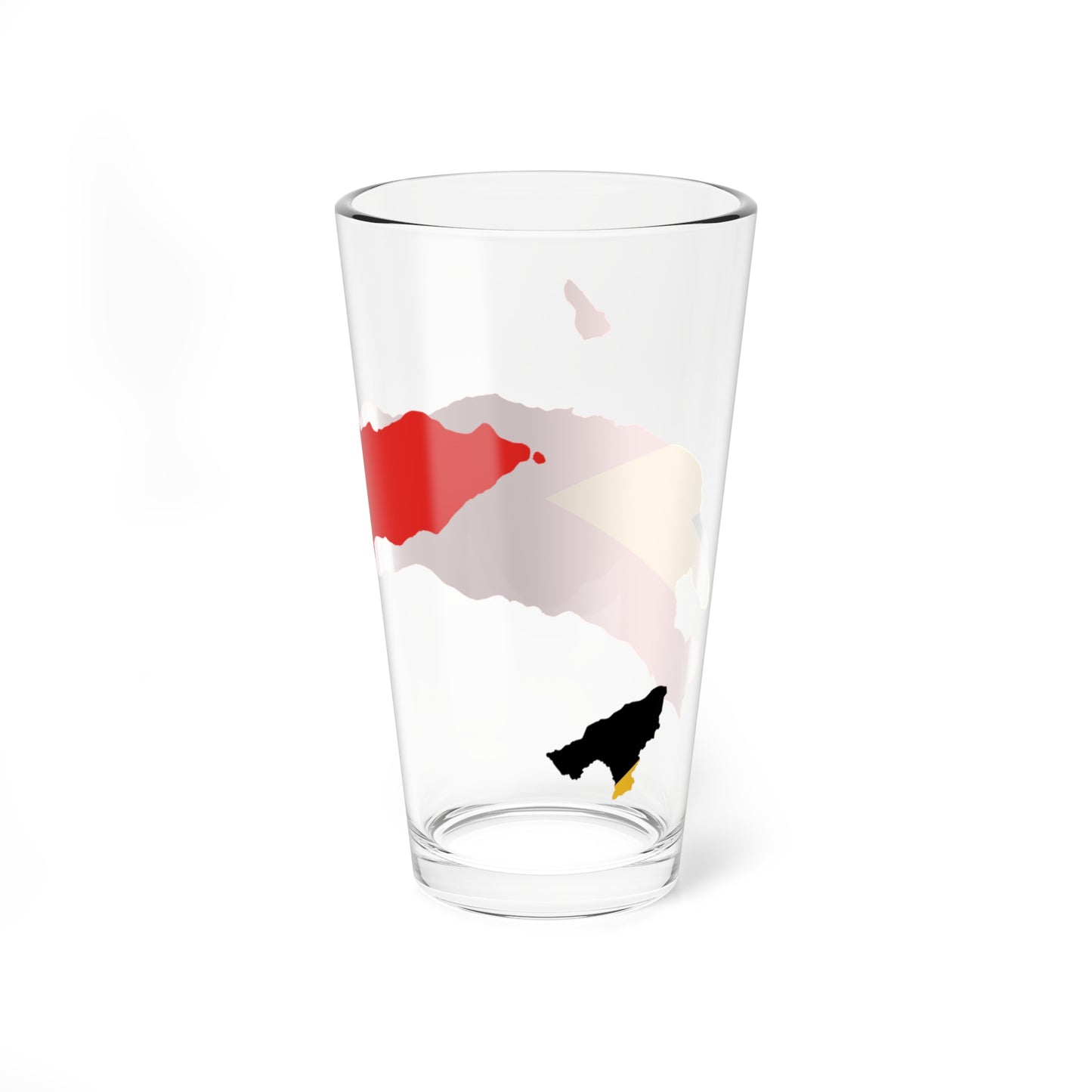 Flag map of East Timor Pint Glass 16oz