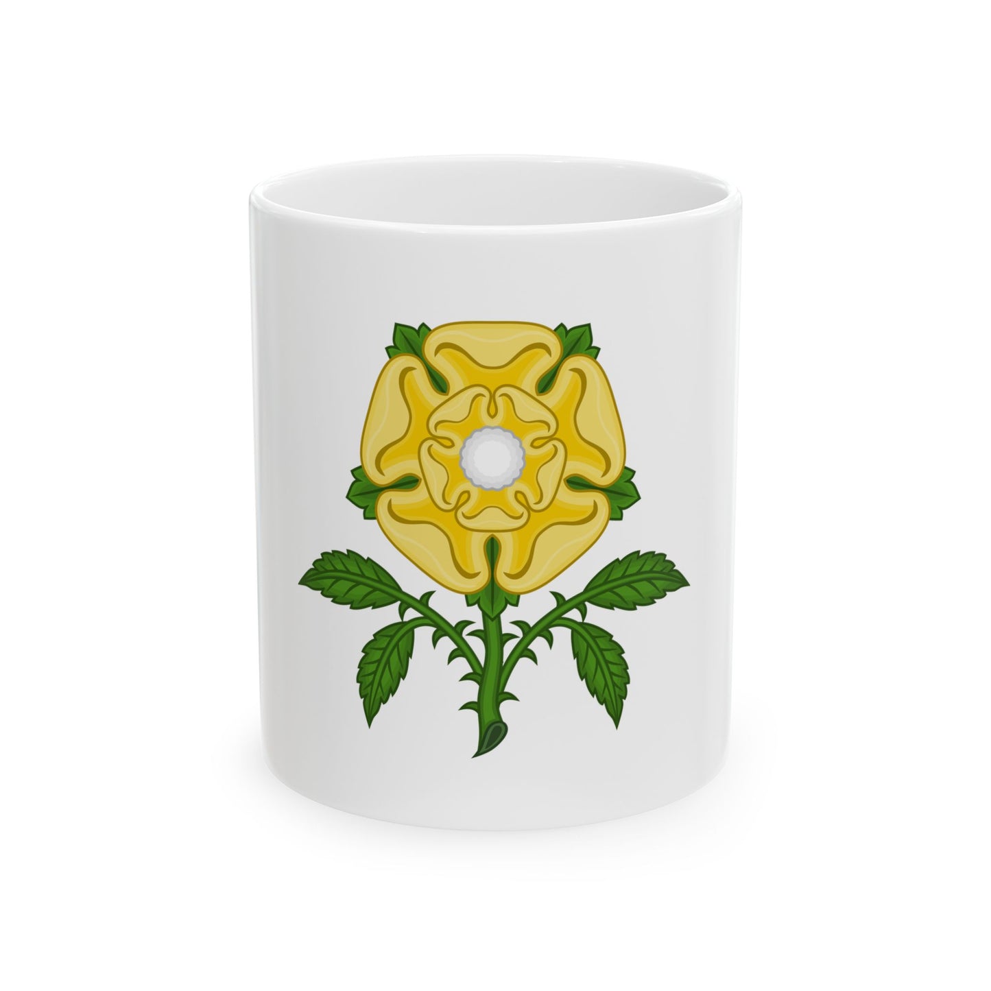 Golden Rose Badge - White Coffee Mug