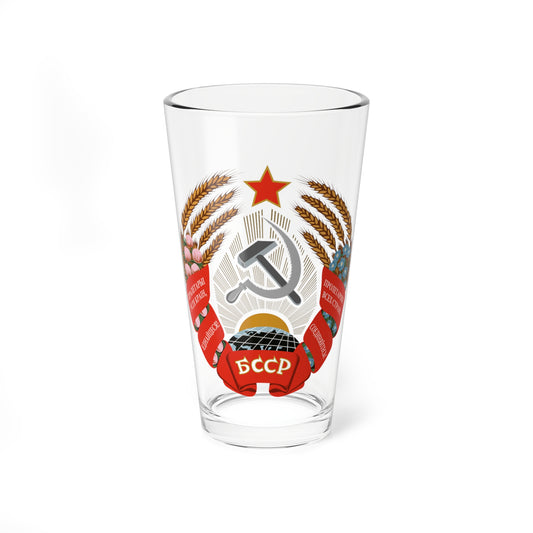 Emblem of the Byelorussian SSR 1949-1958 (Russia) (Coat of Arms) Pint Glass 16oz