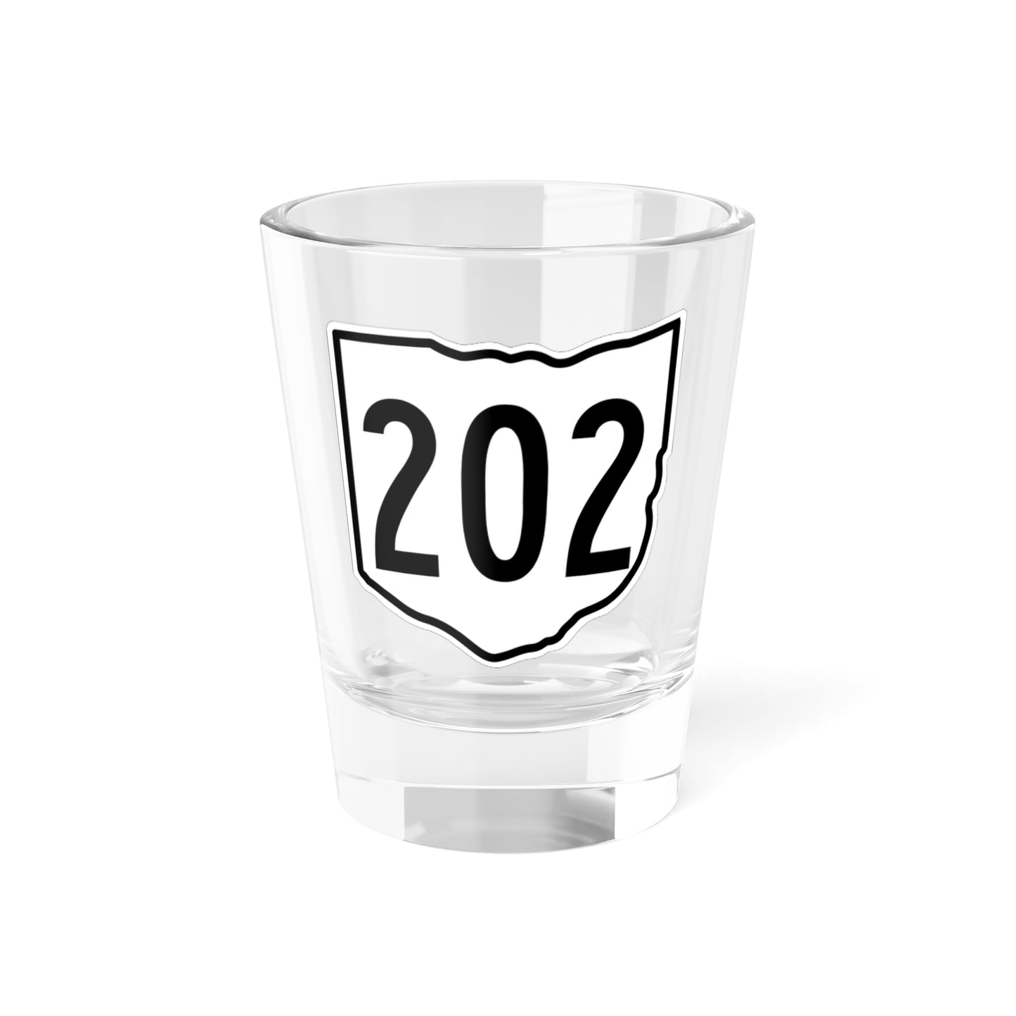 OH-202 1960 (Ohio) (Road Sign) Shot Glass 1.5oz