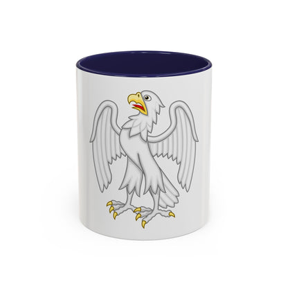 Silver Falcon Badge of Edward III - Accent Coffee Mug