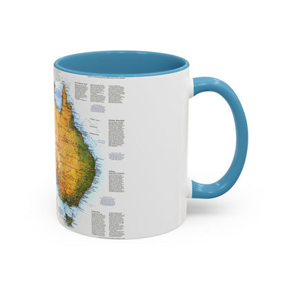 Australia - A Traveller's Look (1988) (Map) Accent Coffee Mug