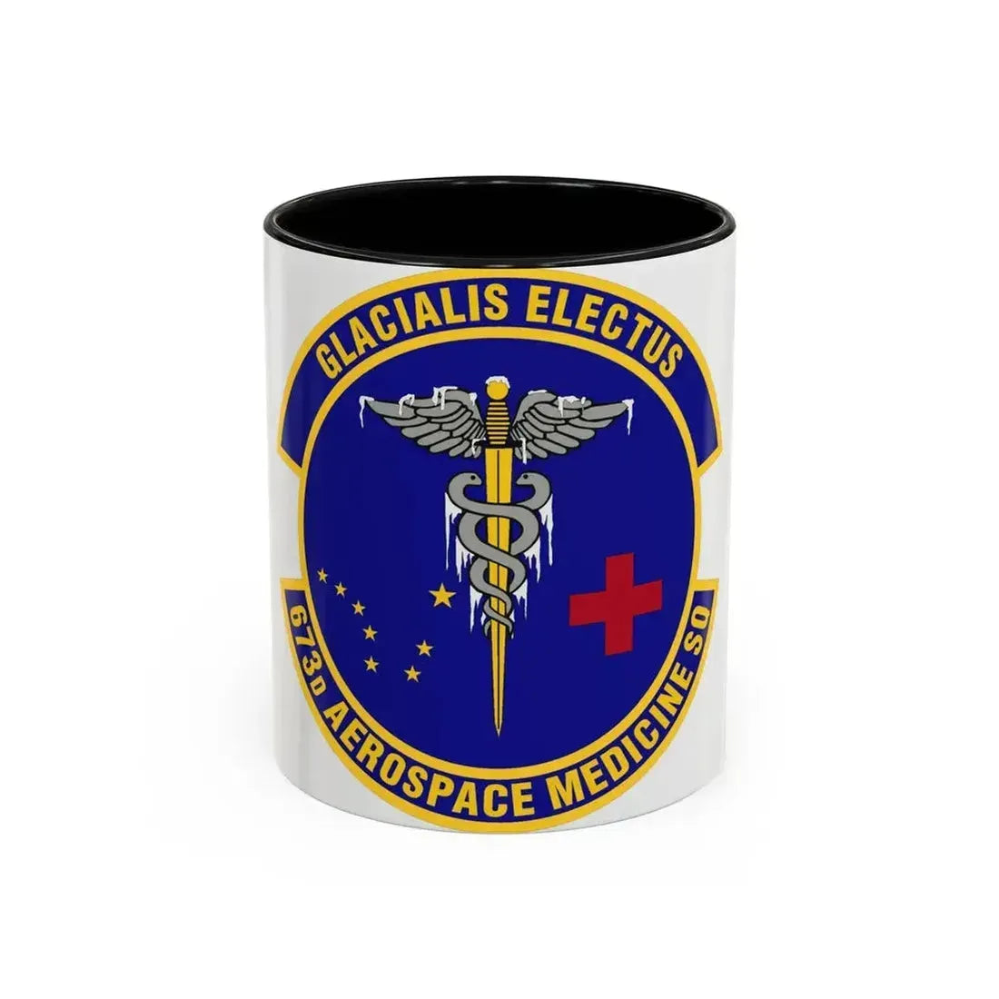 673d Aerospace Medicine Squadron (U.S. Air Force) Accent Coffee Mug 11oz Black - Go Mug Yourself