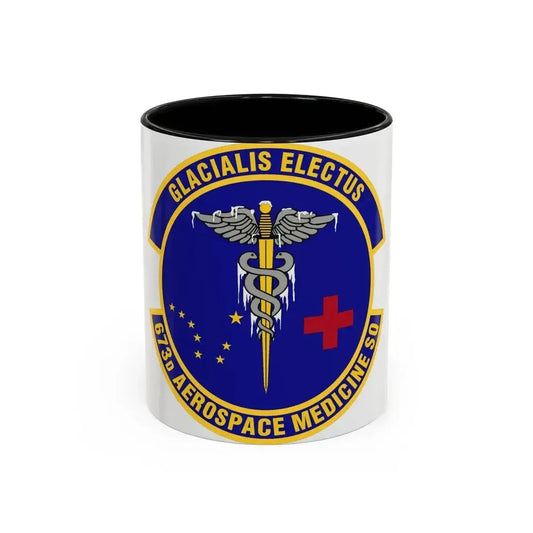 673d Aerospace Medicine Squadron (U.S. Air Force) Accent Coffee Mug 11oz Black - Go Mug Yourself