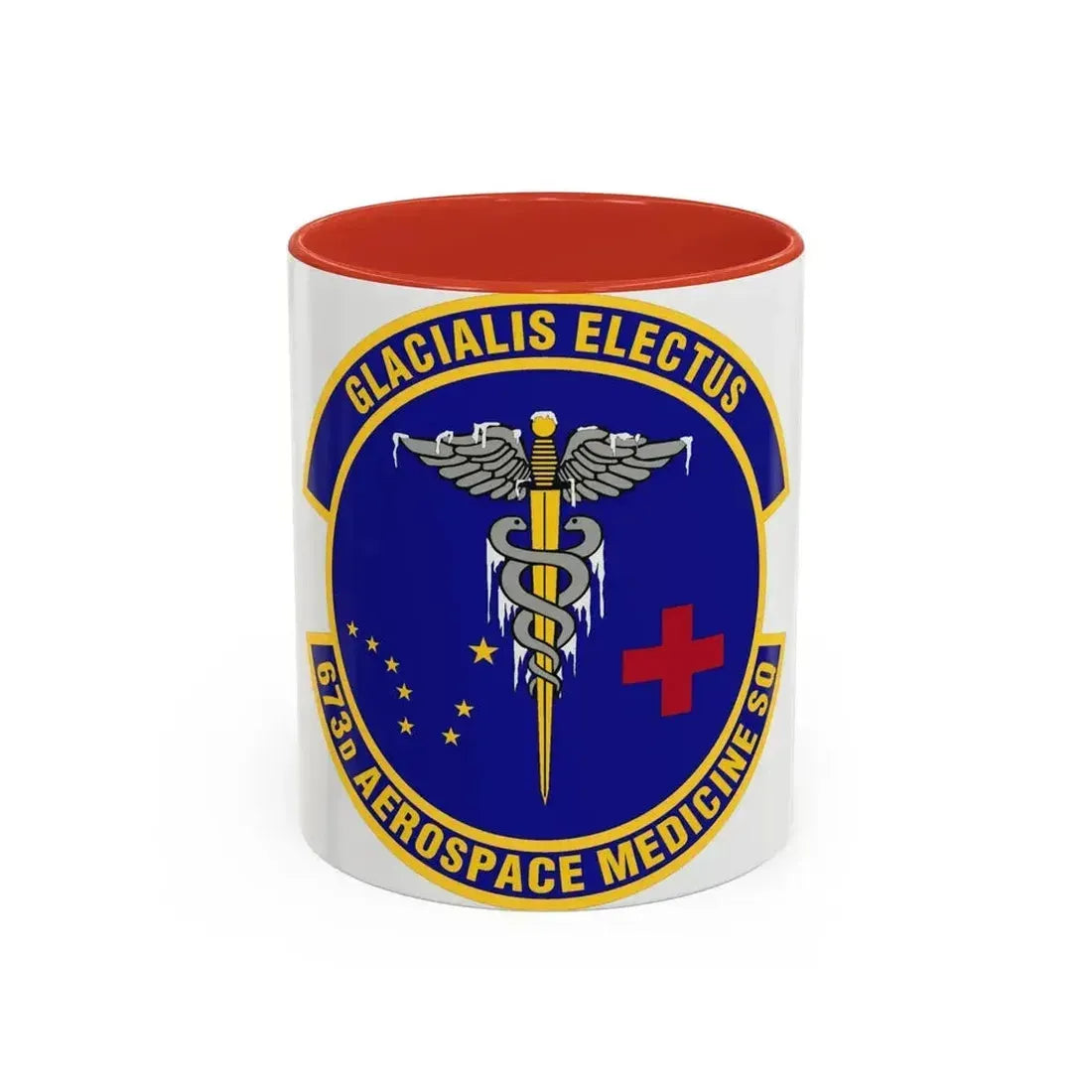 673d Aerospace Medicine Squadron (U.S. Air Force) Accent Coffee Mug 11oz Red - Go Mug Yourself