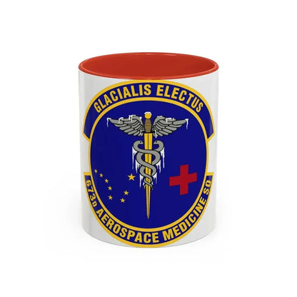 673d Aerospace Medicine Squadron (U.S. Air Force) Accent Coffee Mug 11oz Red - Go Mug Yourself