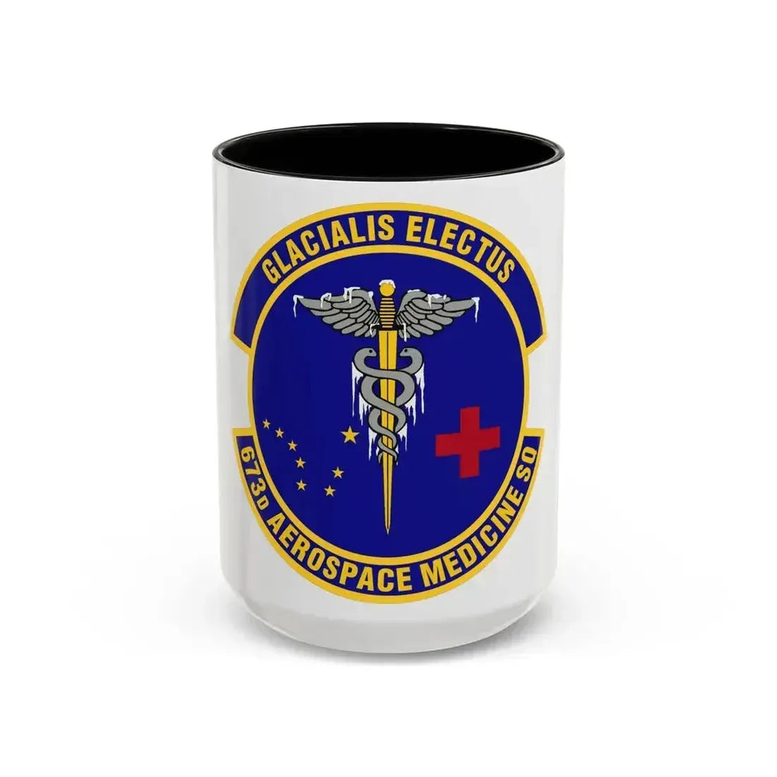 673d Aerospace Medicine Squadron (U.S. Air Force) Accent Coffee Mug 15oz Black - Go Mug Yourself