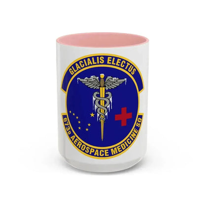 673d Aerospace Medicine Squadron (U.S. Air Force) Accent Coffee Mug 15oz Pink - Go Mug Yourself