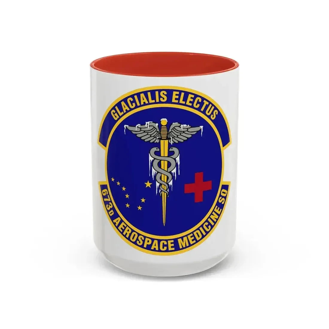 673d Aerospace Medicine Squadron (U.S. Air Force) Accent Coffee Mug 15oz Red - Go Mug Yourself