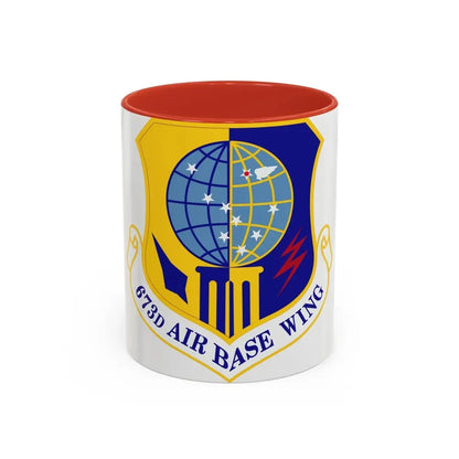 673d Air Base Wing (U.S. Air Force) Accent Coffee Mug 11oz Red - Go Mug Yourself