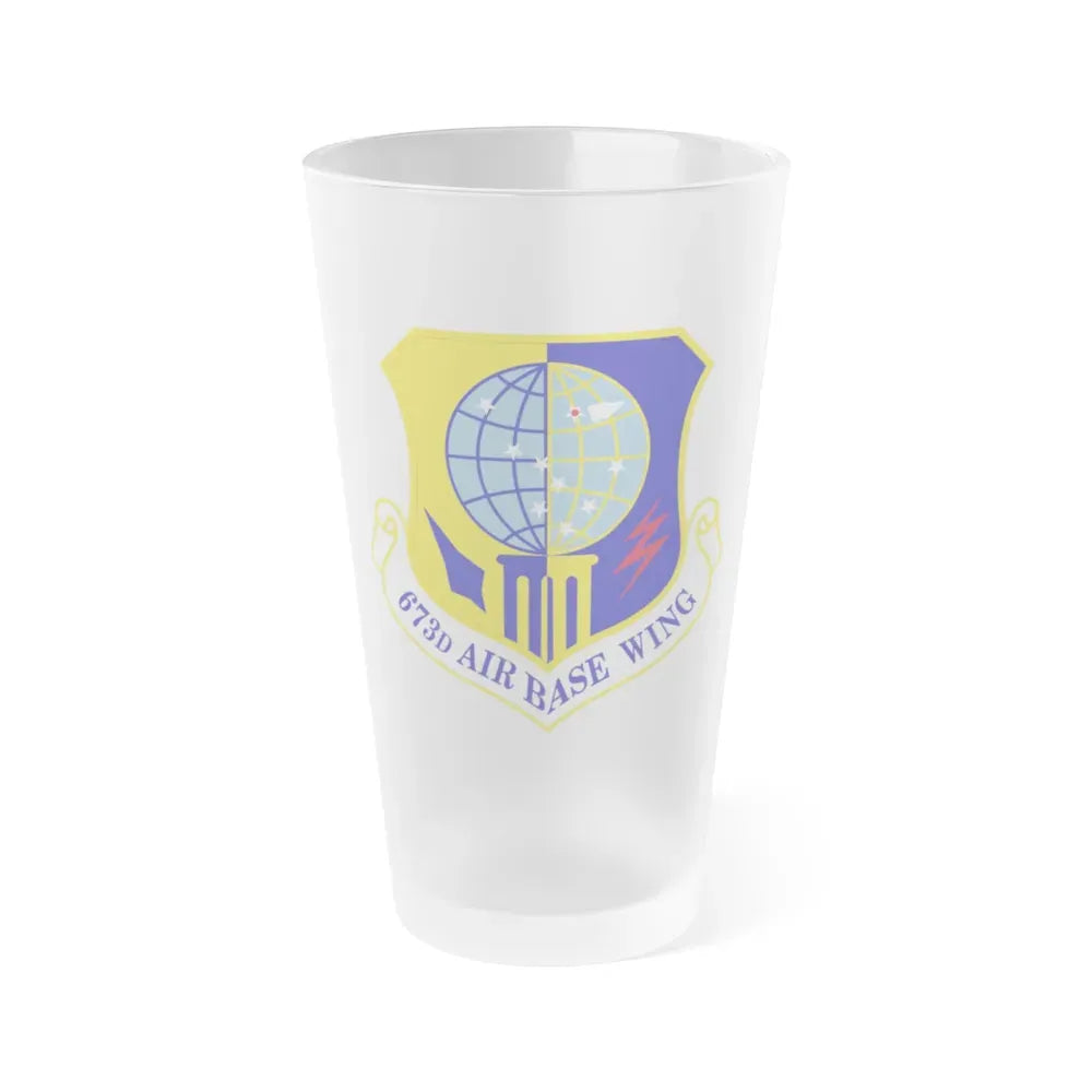 673d Air Base Wing (U.S. Air Force) Frosted Pint Glass 16oz Default Title - Go Mug Yourself
