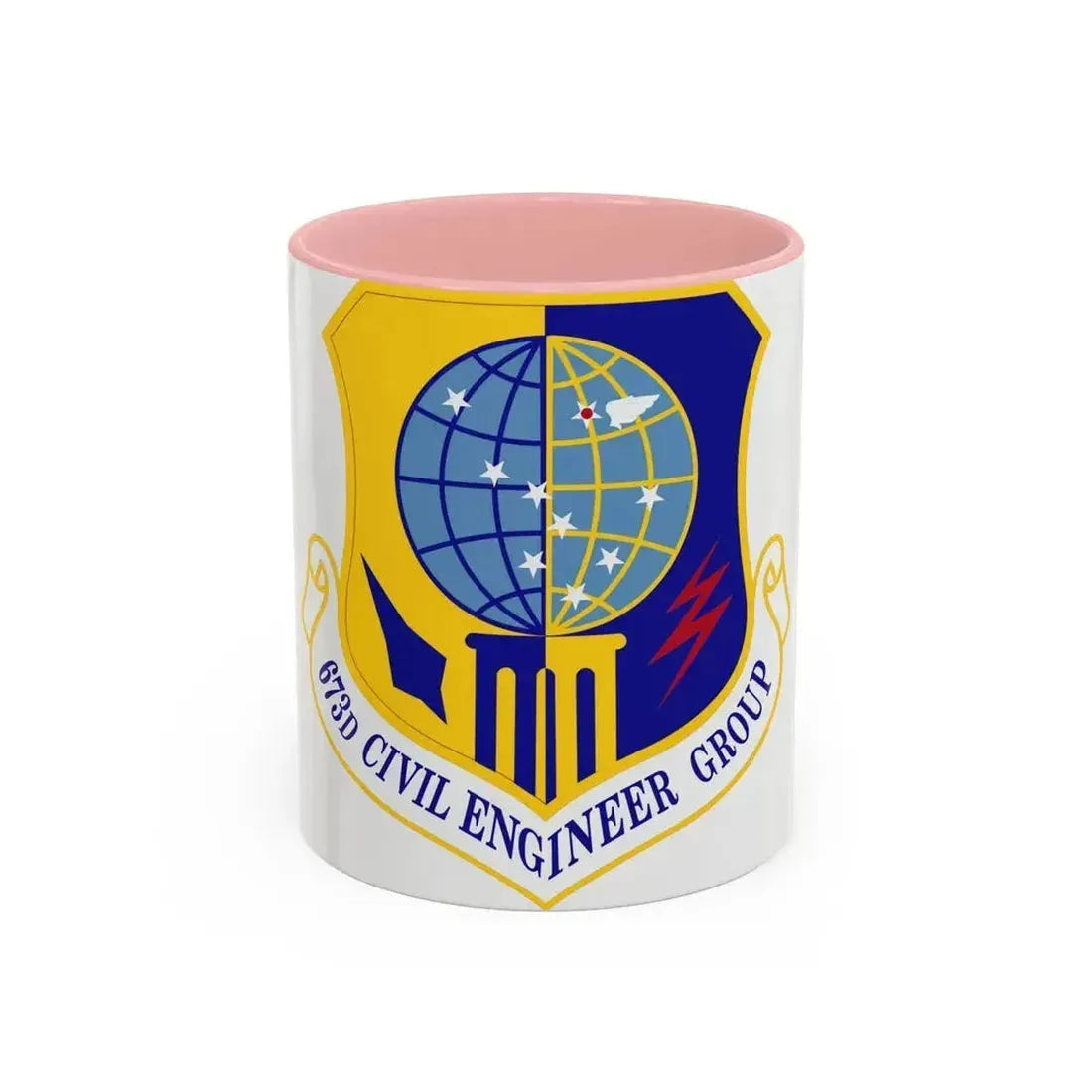 673d Civil Engineer Group (U.S. Air Force) Accent Coffee Mug 11oz Pink - Go Mug Yourself