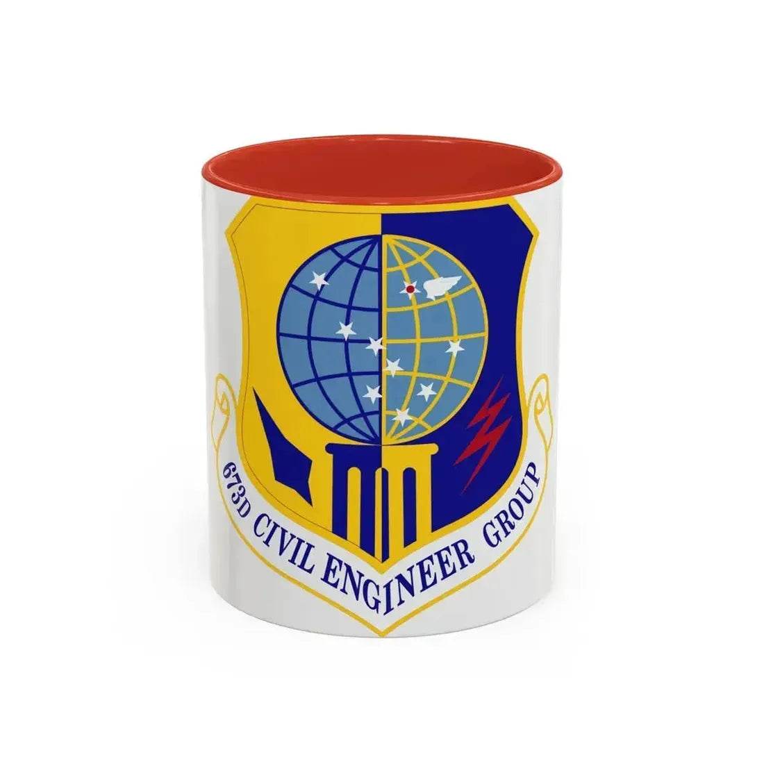 673d Civil Engineer Group (U.S. Air Force) Accent Coffee Mug 11oz Red - Go Mug Yourself