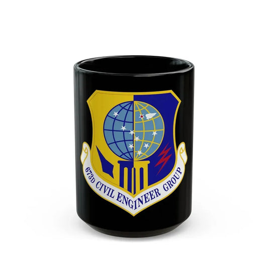 673d Civil Engineer Group (U.S. Air Force) Black Coffee Mug 15oz - Go Mug Yourself