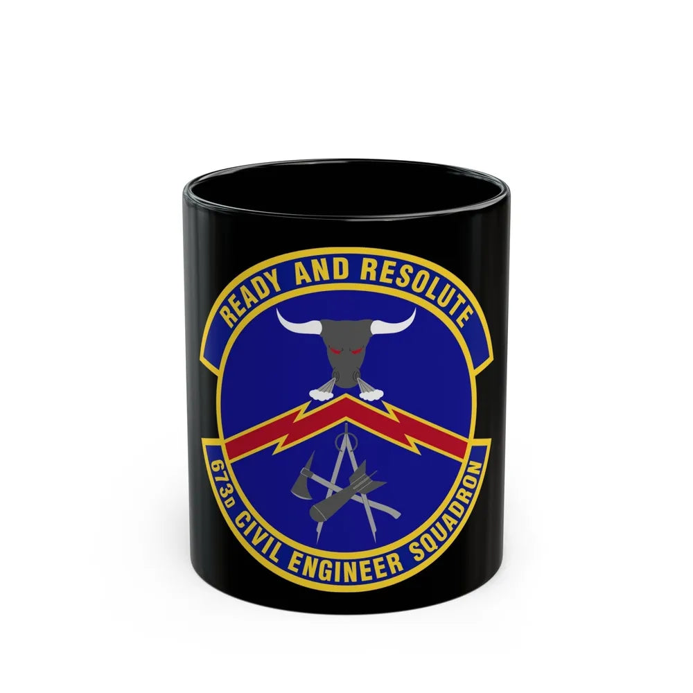 673d Civil Engineer Squadron (U.S. Air Force) Black Coffee Mug-11oz-Go Mug Yourself