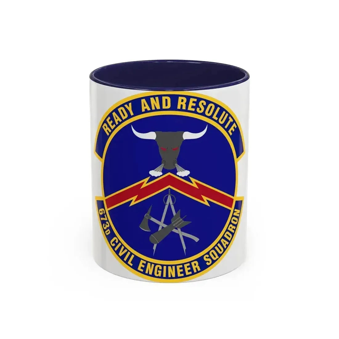 673d Civil Engineer Squadron (U.S. Air Force) Accent Coffee Mug 11oz Navy - Go Mug Yourself