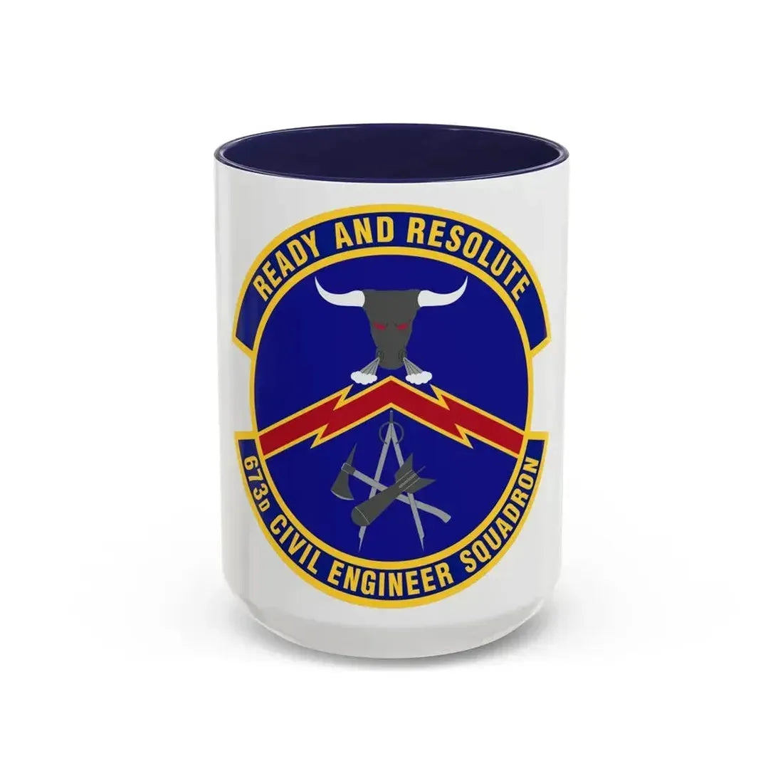 673d Civil Engineer Squadron (U.S. Air Force) Accent Coffee Mug 15oz Navy - Go Mug Yourself