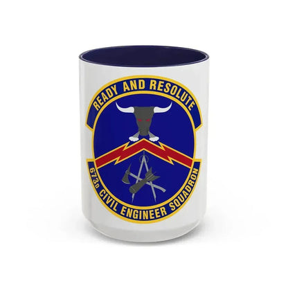 673d Civil Engineer Squadron (U.S. Air Force) Accent Coffee Mug 15oz Navy - Go Mug Yourself