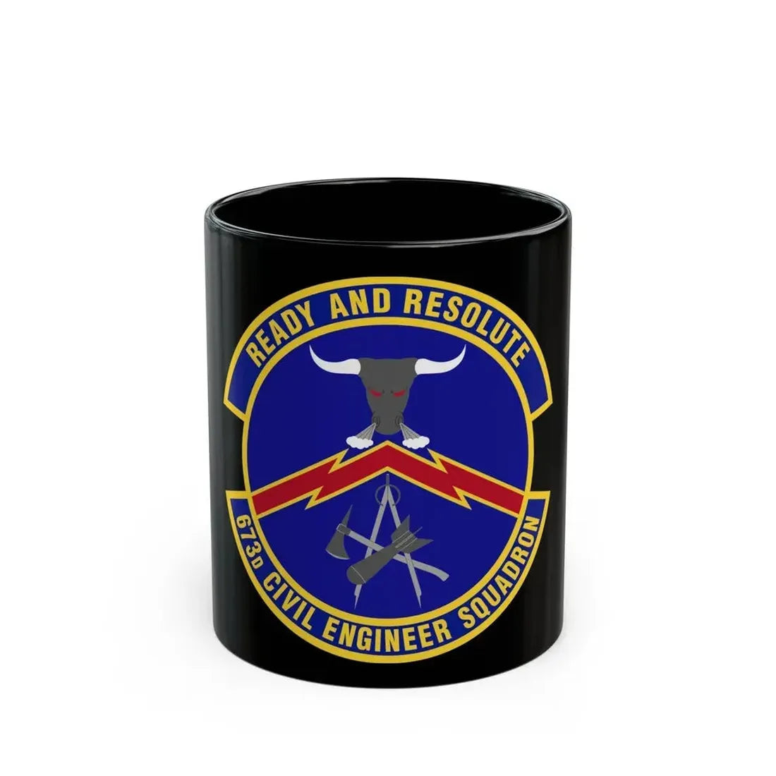 673d Civil Engineer Squadron (U.S. Air Force) Black Coffee Mug 11oz - Go Mug Yourself