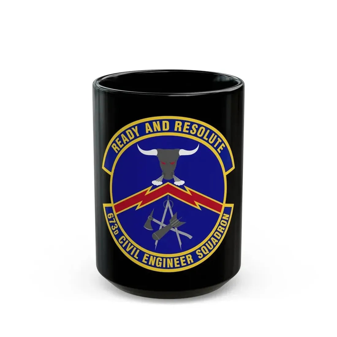 673d Civil Engineer Squadron (U.S. Air Force) Black Coffee Mug 15oz - Go Mug Yourself