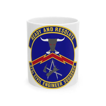 673d Civil Engineer Squadron (U.S. Air Force) White Coffee Mug 11oz - Go Mug Yourself