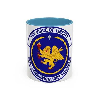 673d Communications Squadron (U.S. Air Force) Accent Coffee Mug 11oz Light Blue - Go Mug Yourself