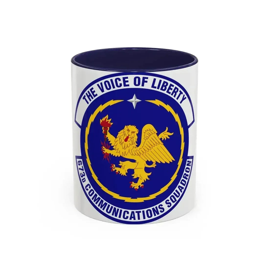 673d Communications Squadron (U.S. Air Force) Accent Coffee Mug 11oz Navy - Go Mug Yourself