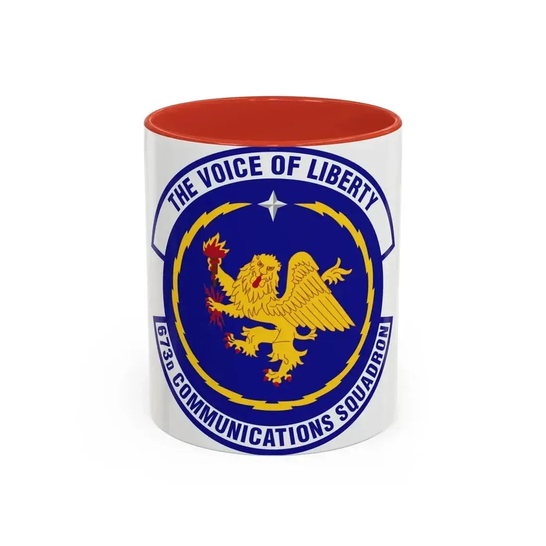 673d Communications Squadron (U.S. Air Force) Accent Coffee Mug 11oz Red - Go Mug Yourself
