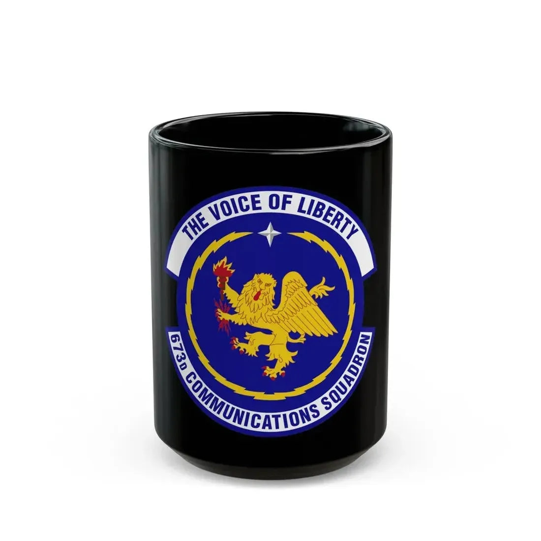 673d Communications Squadron (U.S. Air Force) Black Coffee Mug 15oz - Go Mug Yourself