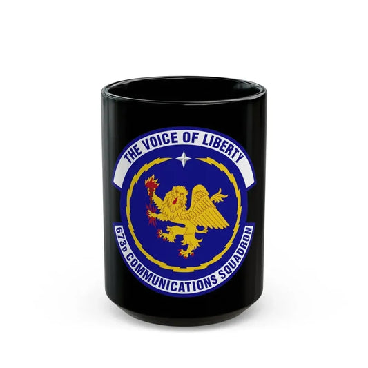 673d Communications Squadron (U.S. Air Force) Black Coffee Mug 15oz - Go Mug Yourself