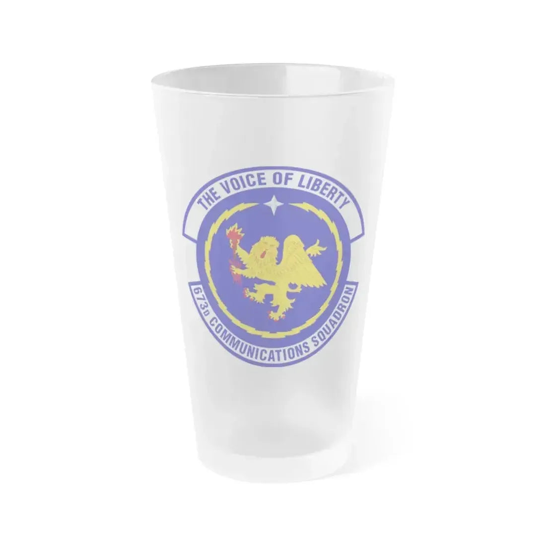 673d Communications Squadron (U.S. Air Force) Frosted Pint Glass 16oz 16oz Frosted - Go Mug Yourself