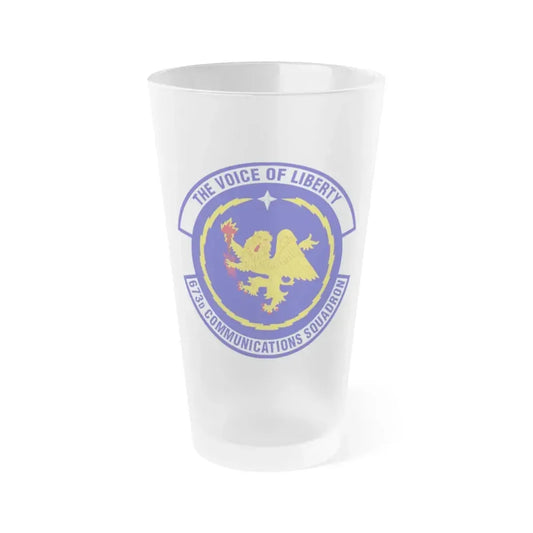 673d Communications Squadron (U.S. Air Force) Frosted Pint Glass 16oz 16oz Frosted - Go Mug Yourself
